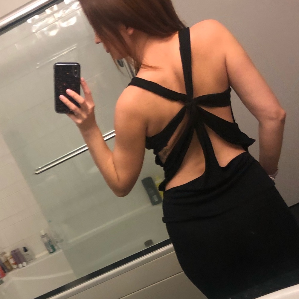NWOT black cutout top